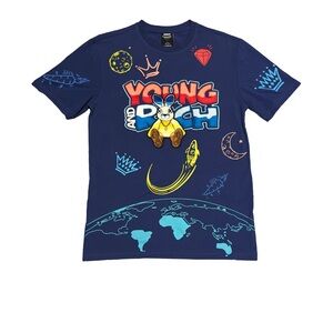 Genuine Young And Rich Blue Men's Shirt Medium